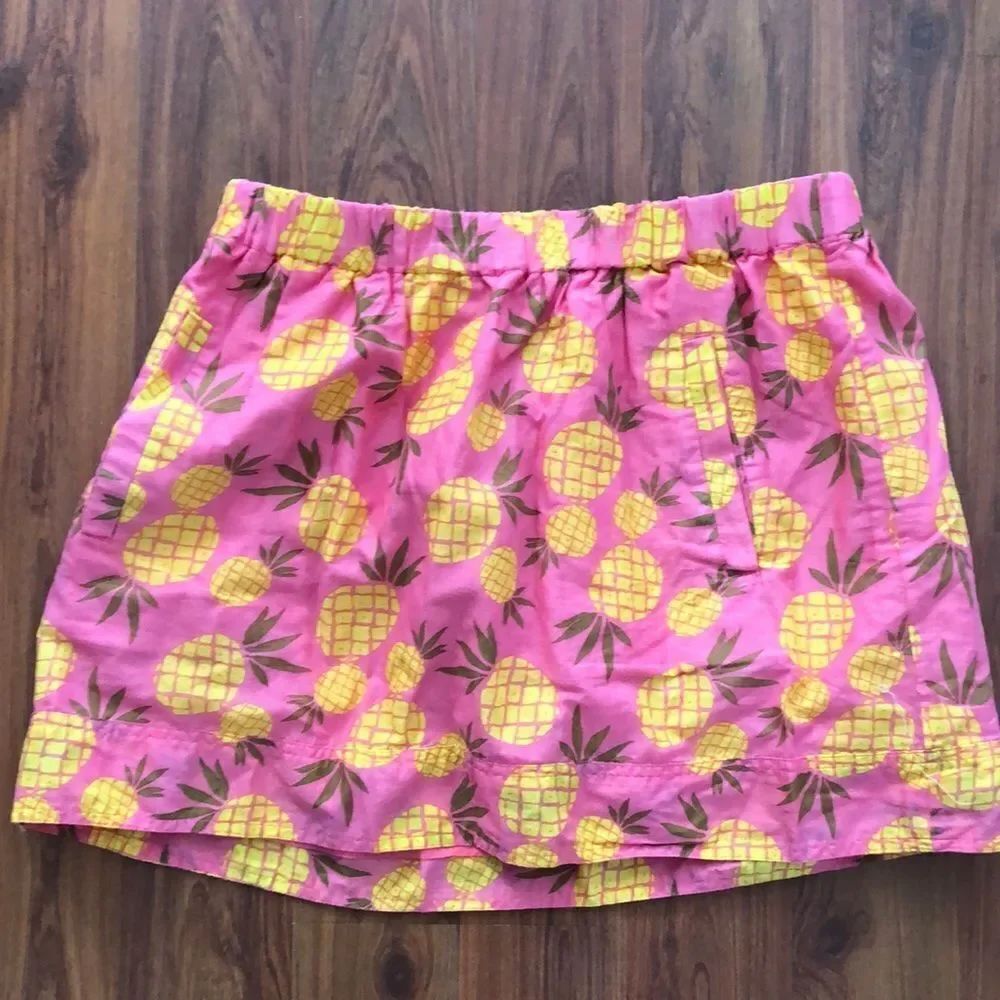 J Crew pink skirt with pineapples. S